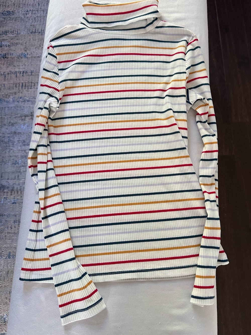 Old Navy Ribbed Striped Turtleneck Long Sleeve Top XS